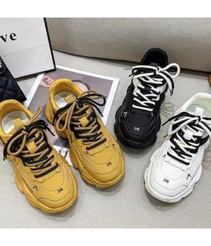Autumn Winter ladies sneakers  Chunky platform canvas fashion tennis cheap casual sports running skateboard shoes women