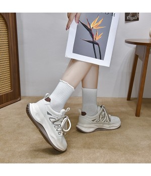  Vintage Autumn Women's Leather Loafers Comfortable One Foot Flat Sandals Soft Frosted Cowhide Toe Barefoot Winter Spring